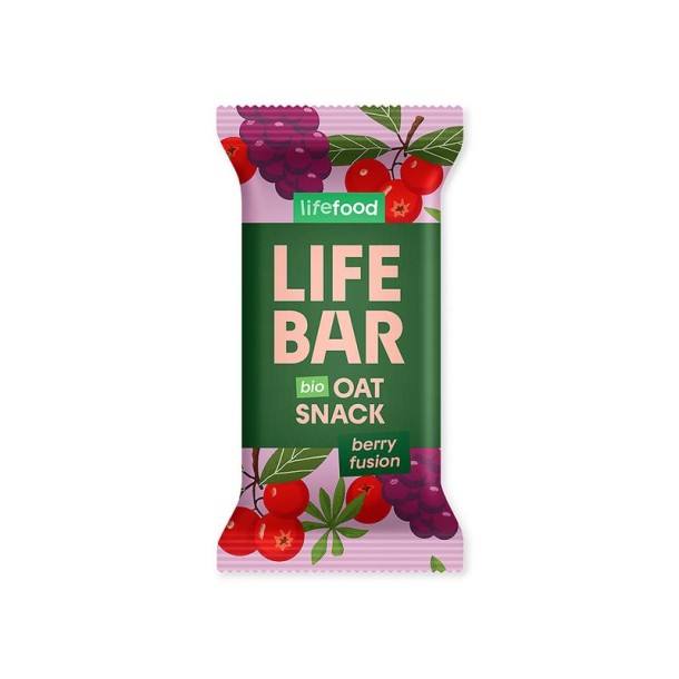 Lifefood Lifebar oatsnack berry fusion bio (40 Gram)