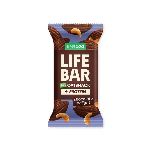 Lifefood Lifebar oatsnack proteine chocolate delight bio (40 Gram)