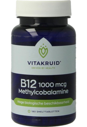 Vitakruid B12 1000 mcg Actief Methylcobalamine (180 Smelttabletten)
