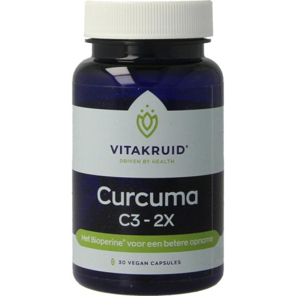 Vitakruid Curcuma C3-2X (95% curcuminoiden) met Bioperine  30 Vegetarische capsules