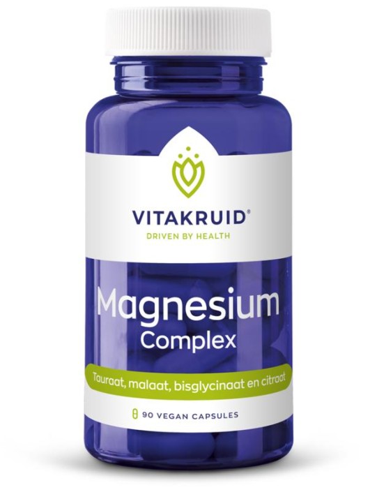Vitakruid Magnesium Complex Tauraat Malaat Bisglycinaat (90 Vegetarische capsules)