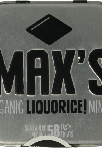 Max Mints Liquorice blikje vierkant bio (35 Gram)