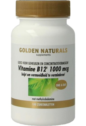 Golden Naturals Vitamine B12 1000mcg vegan (100 Zuigtabletten)