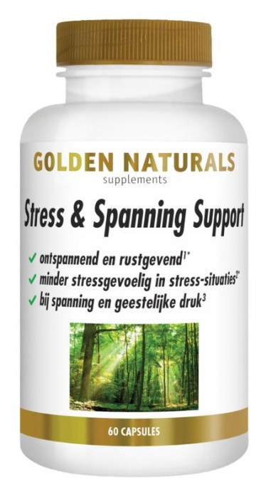 Golden Naturals Stress & spanning support (60 Vegetarische capsules)