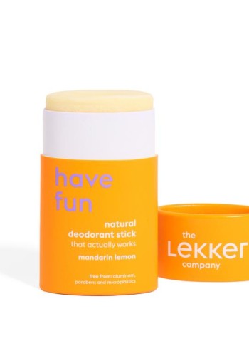 Lekker Company Deodorant stick mandarijn & citroen (40 Gram)