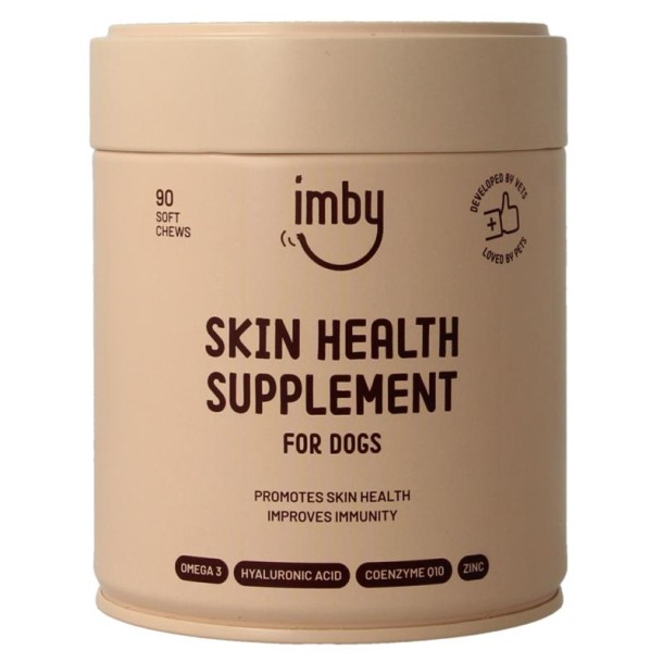 Imby Pet Food Huid & vacht supplement hond (90 Kauwtabletten)