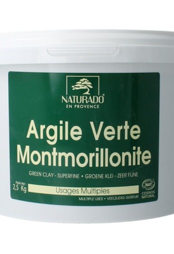 Naturado Groene klei montmorillon emmer (2,5 Kilogram)