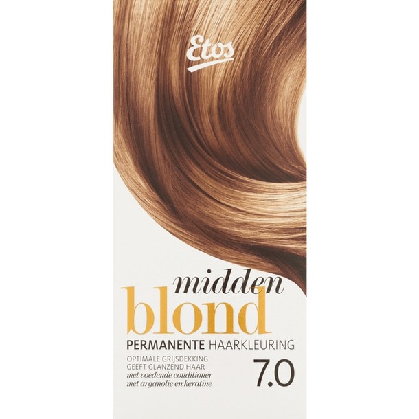 Etos Permanente Haarkleuring 7.0 Midden Blond 120 ml 