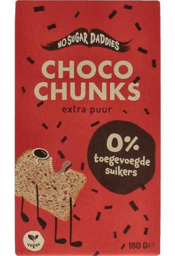 No Sugar Daddies Choco chunks extra puur bio (180 Gram)