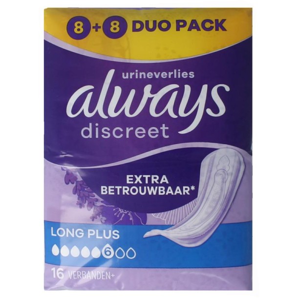 Always Discreet long+ (16 Stuks)