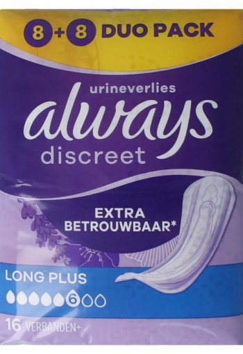 Always Discreet long+ (16 Stuks)