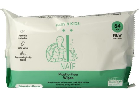Naif Baby wipes plastic free 54 Stuks