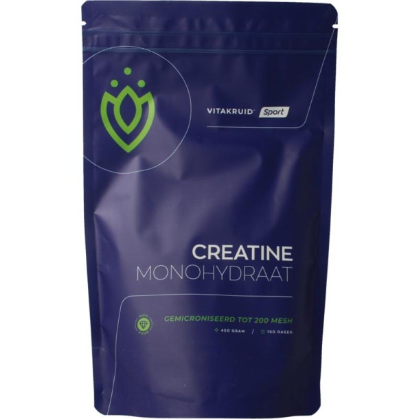 Vitakruid Creatine Monohydraat gemicroniseerd tot 200 mesh (450 Gram)