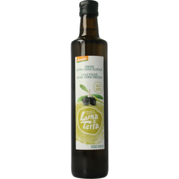 Luna E Terra Olijfolie Grieks extra vierge demeter bio (500 Milliliter)