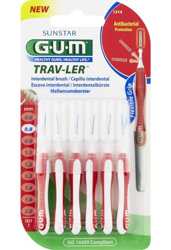 Gum Trav-Ler Rood Tandenragers 0,8 MM