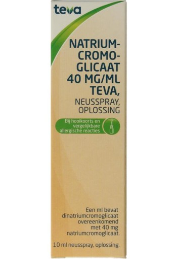 Teva Natriumcromoglicaat 40mg neusspray (10 Milliliter)