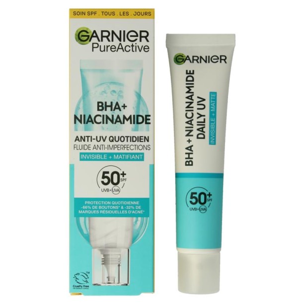 Garnier PureActive BHA+ niacinamide UV fluid SPF50+ (40 Milliliter)