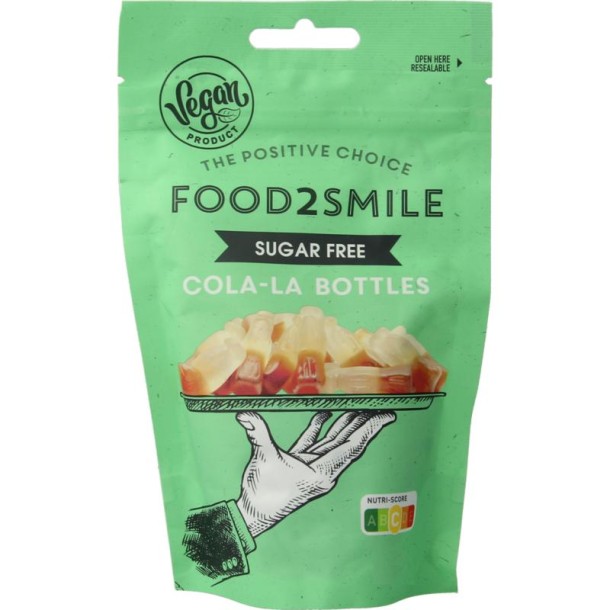 Food2Smile Cola-la bottles suikervrij lactosevrij (90 Gram)
