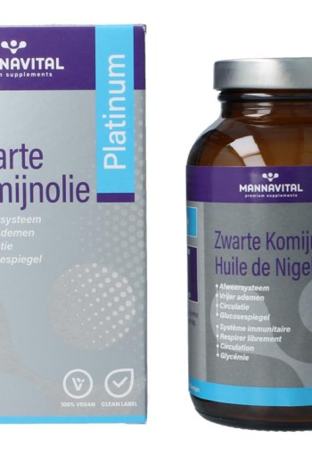 Mannavital Zwarte komijnolie platinum (120 Softgels)