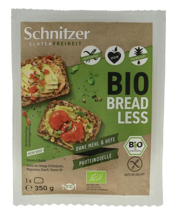 Schnitzer Breadless brood glutenvrij bio (350 Gram)