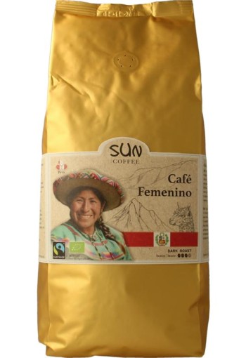 Sun Coffee Cafe femenino bonen dark roast bio (1 Kilogram)