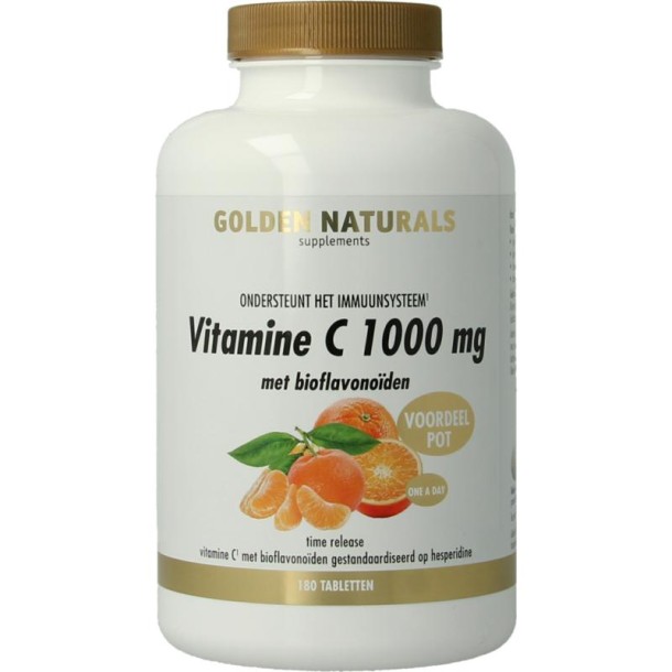 Golden Naturals Vitamine C 1000 bioflavonoiden (180 Tabletten)