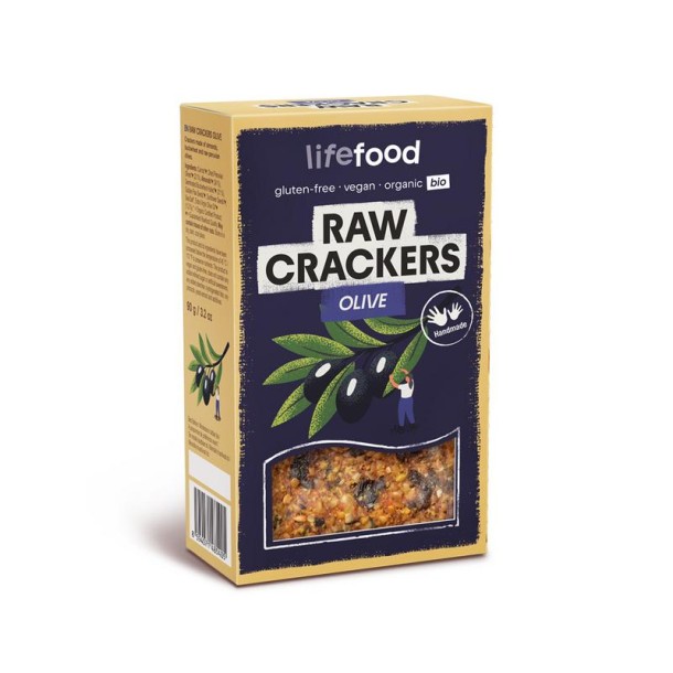 Lifefood Life crackers olijf raw bio (90 Gram)