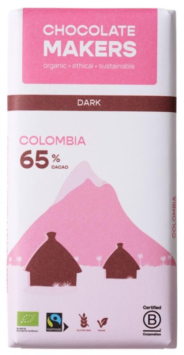 Chocolatemakers Pure love reep 65% puur fairtrade bio (80 Gram)