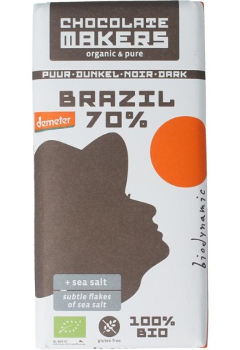 Chocolatemakers Brazil 70% puur demeter bio (80 Gram)