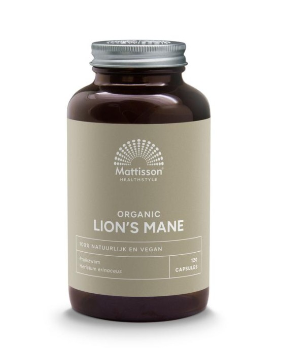 Mattisson Lion's mane 500mg bio (120 Vegetarische capsules)