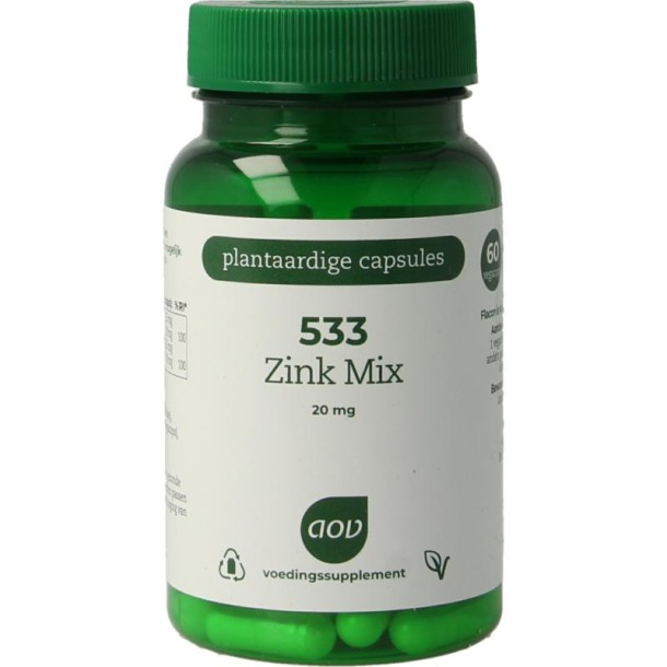 AOV 533 Zink mix (60 Vegetarische capsules)