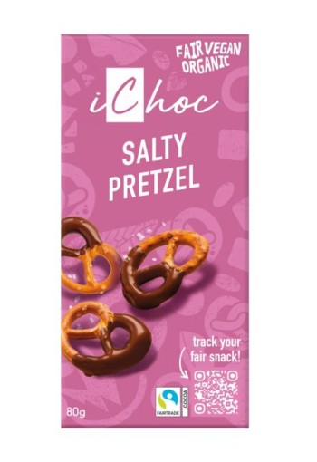 Ichoc Salty pretzel bio (80 Gram)
