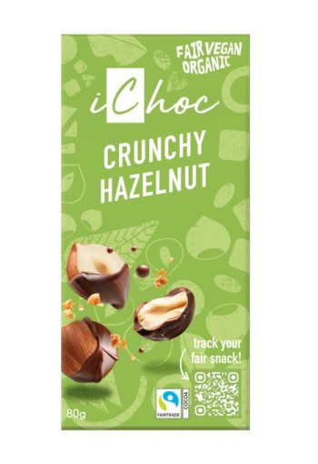 Ichoc Crunchy hazelnut vegan bio (80 Gram)