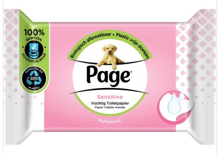 Page Vochtig toiletpapier sensitive navulling 38 Stuks