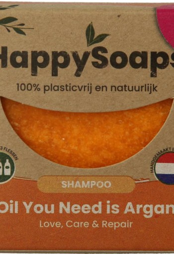Happysoaps Shampoo bar oil you need argan (1 Stuks)