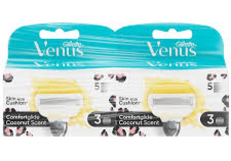 Gillette Venus ComfortGlide Leopard Navulmesjes Duopak 2x3 Stuks Totaal 12 mesjes!