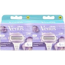 Gillette Venus ComfortGlide Breeze Navulmesjes Duopak 2x4 Stuks Totaal 16 mesjes!