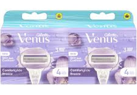 Gillette Venus ComfortGlide Breeze Navulmesjes Duopak 2x4 Stuks Totaal 16 mesjes!