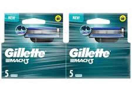 Gillette Mach3 Navulmesjes Duopak 2x5 Stuks Totaal 20 mesjes
