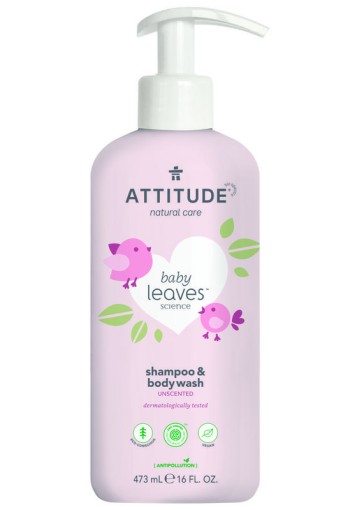 Attitude Shampoo 2 in 1 baby leaves parfum vrij 473 Milliliter