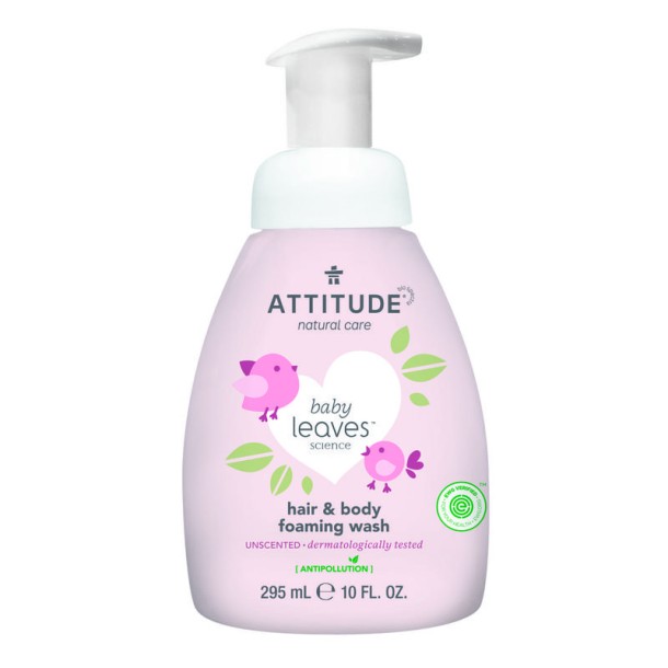 Attitude Baby leaves 2-in-1 hair & bodywash foaming parfumv 295 Milliliter