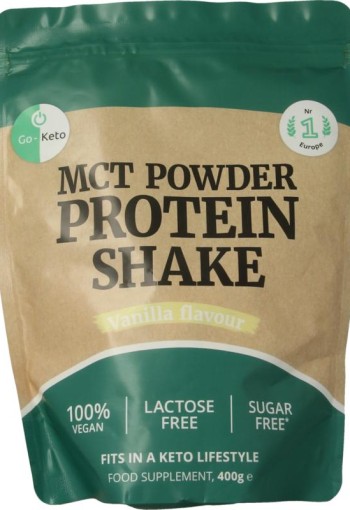 Go-Keto Proteine poeder premium shake vanille vegan (400 Gram)