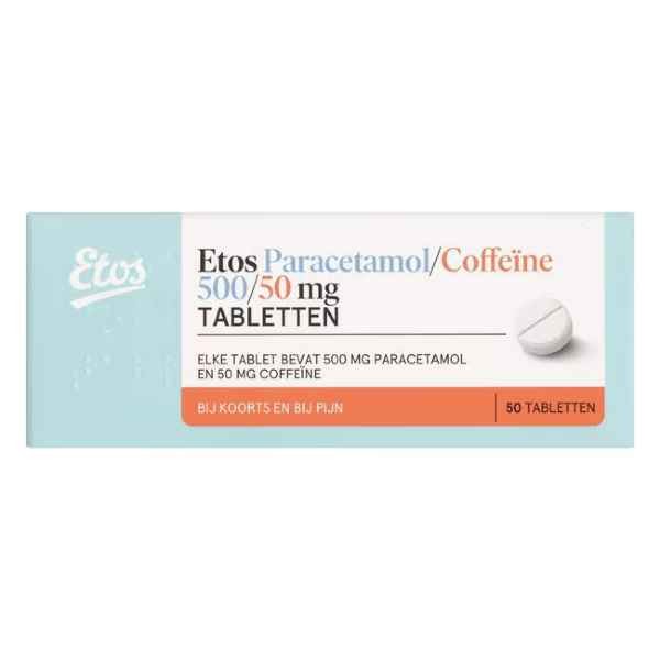 Etos Paracetamol/Coffeïne 500/50 mg 50 stuks 