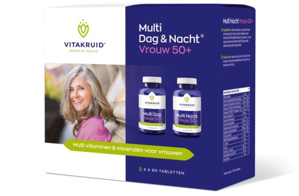Vitakruid Multi Dag & Nacht Vrouw 50+ 2 x 90 (180 Tabletten)