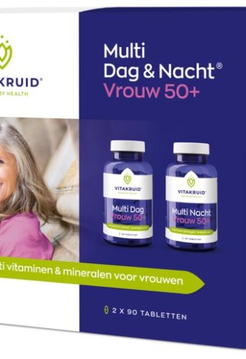 Vitakruid Multi Dag & Nacht Vrouw 50+ 2 x 90 (180 Tabletten)