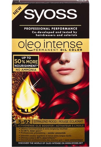 Syoss Oleo Intense Permanent Oil Color 5-92 Stralend Rood 115 ML