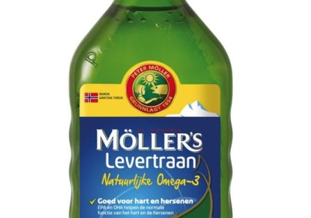 Mollers Omega-3 levertraan tutti frutti 250 Milliliter