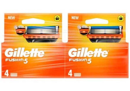 Gillette Fusion5 Navulmesjes Duopak 2x4 Stuks