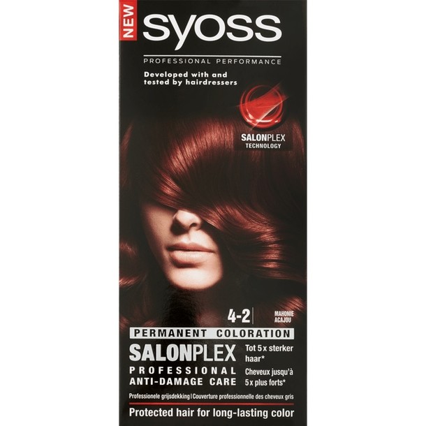 Syoss Salonplex Permanent Coloration 4-2 Mahonie 115 ml