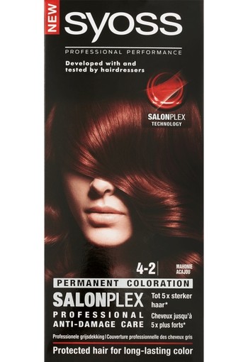 Syoss Salonplex Permanent Coloration 4-2 Mahonie 115 ml